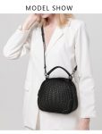 Knitted Series: Versatile Genuine leather Shoulder Bag