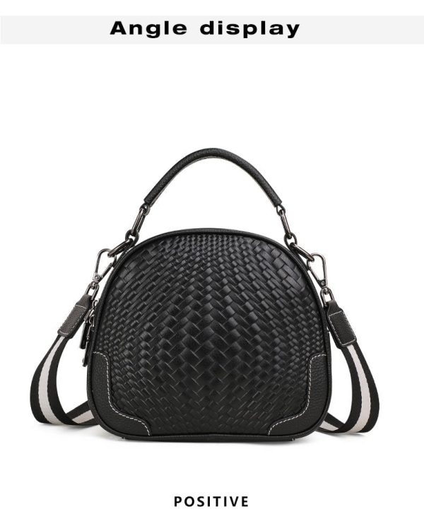 Knitted Series: Versatile Genuine leather Shoulder Bag